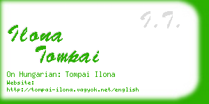 ilona tompai business card